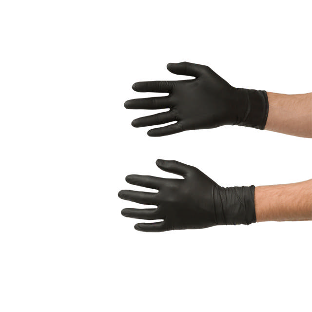 Gants jetables Nitrile Noirs taille XL 60 pièces