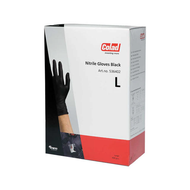 Gants jetables Nitrile Noirs 400 pièces