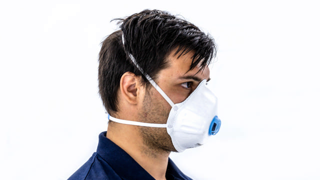 MAS 35 - stofmasker P3 met ventiel - 10st.