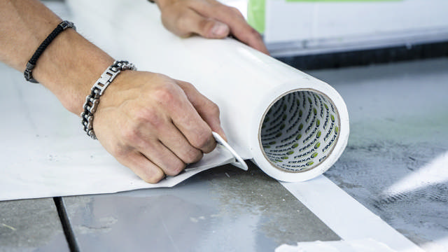 PRF - Film de protection autocollant - blanc - 25m