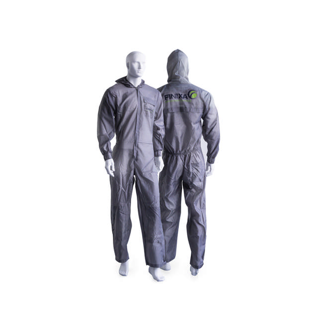 SOG 09 - Polyester Lackieroverall grau mit Knieschutz L