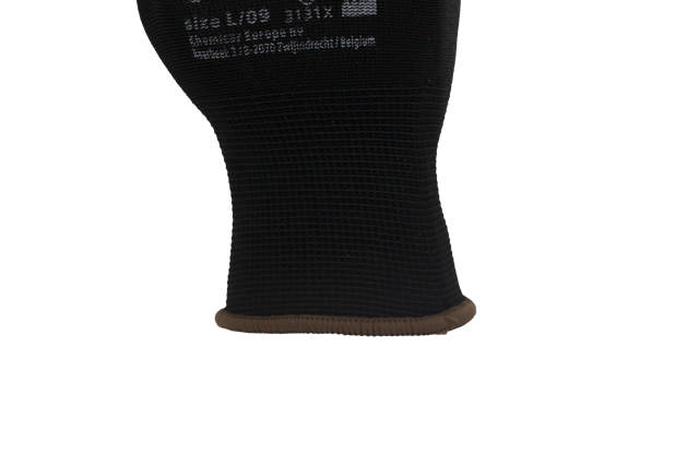 GLL 09B - Gants pour montage PU noir - L 12 paires