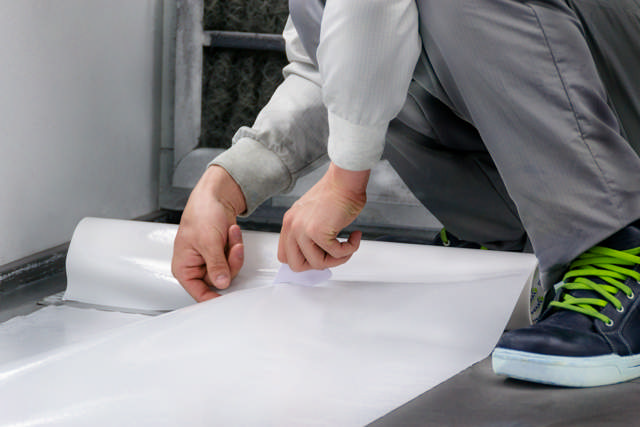 PRF 1200 - Selbstklebende Schutzfolie - weiss - 120cm x 25m