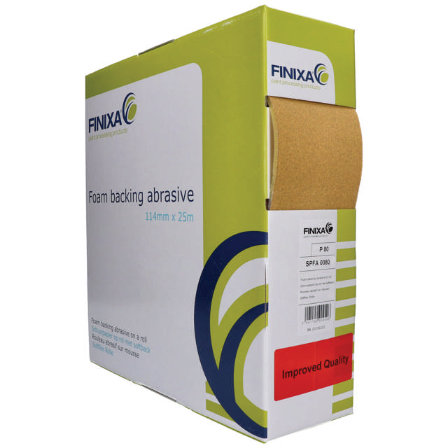 SPFA 0800 - Rollo de lija foam 114mm x 25m P800