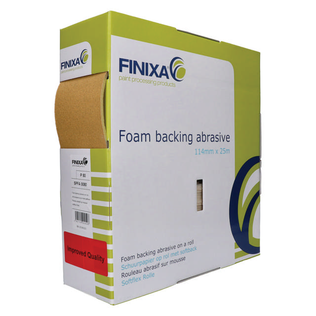 SPFA 0800 - Rollo de lija foam 114mm x 25m P800