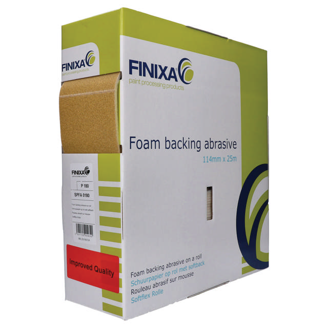 SPFA 0800 - Rollo de lija foam 114mm x 25m P800