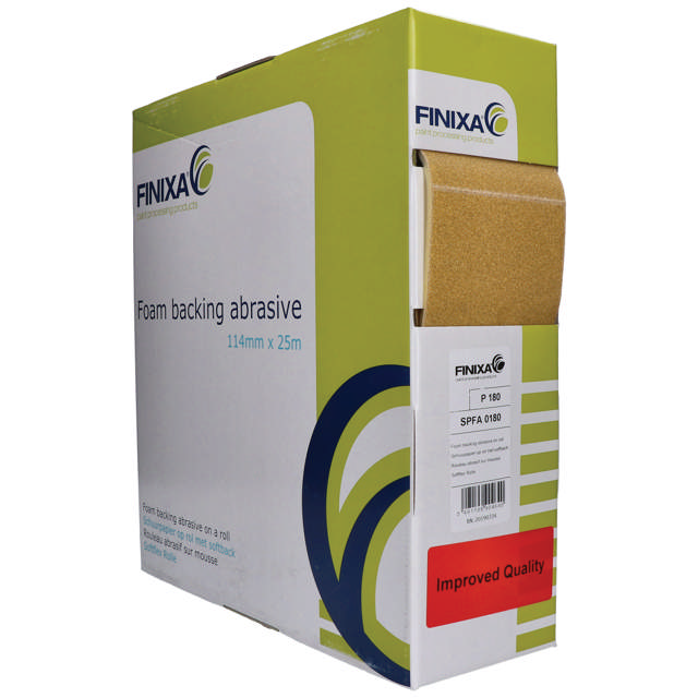 SPFA 0800 - Rollo de lija foam 114mm x 25m P800