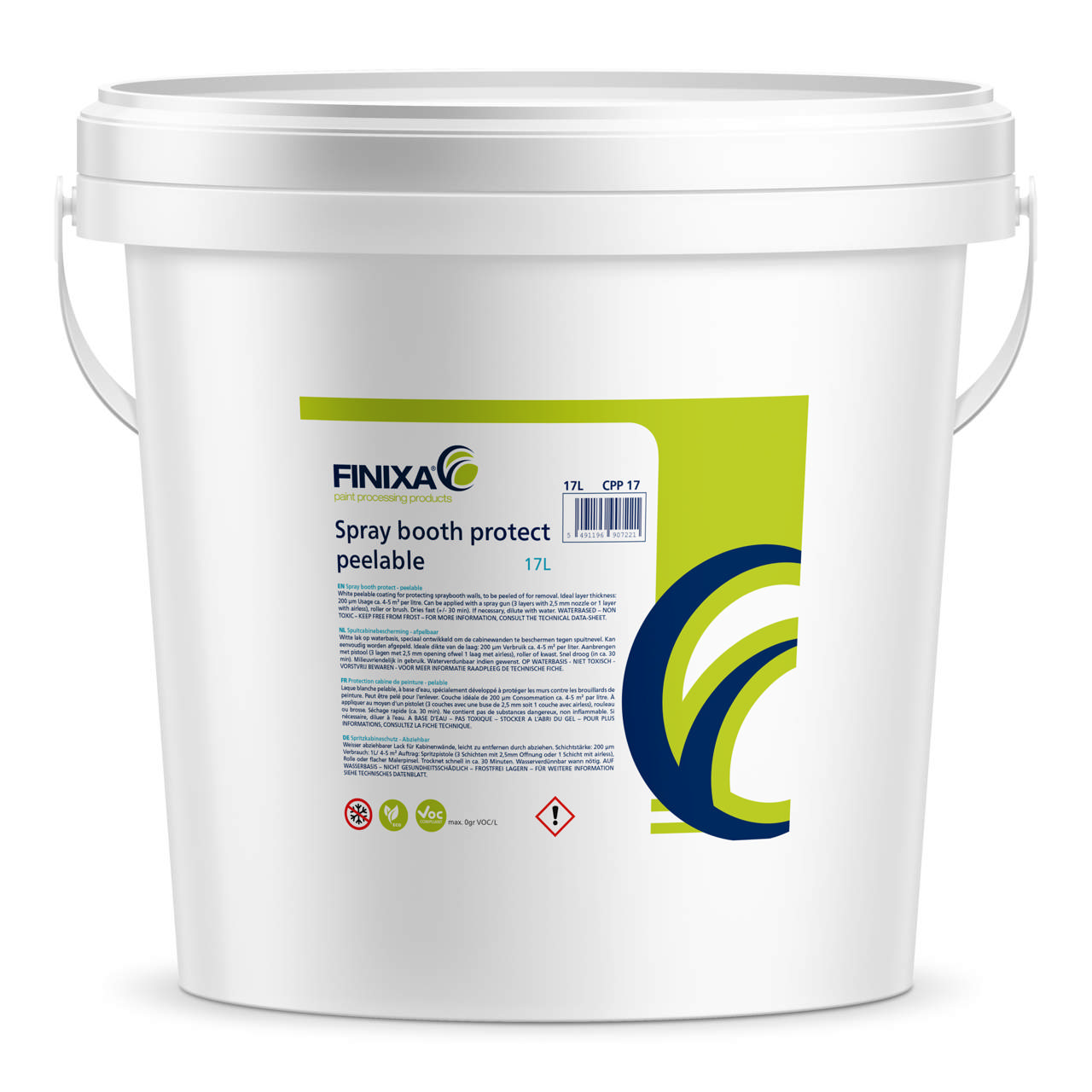 CPP 17 - Protection cabine de peinture pelable 17l