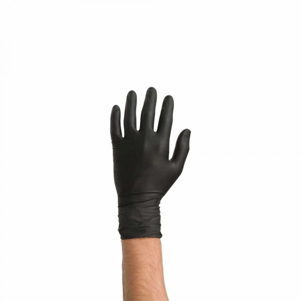 Boîte de 50 gants en nitrile antidérapant noirs Kraftwerk